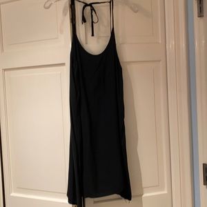 Black sundress with open tie back